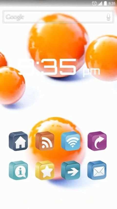 Orange balls Live Wallpaper screenshot 2