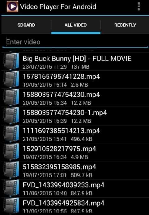 Video Player 1 تصوير الشاشة