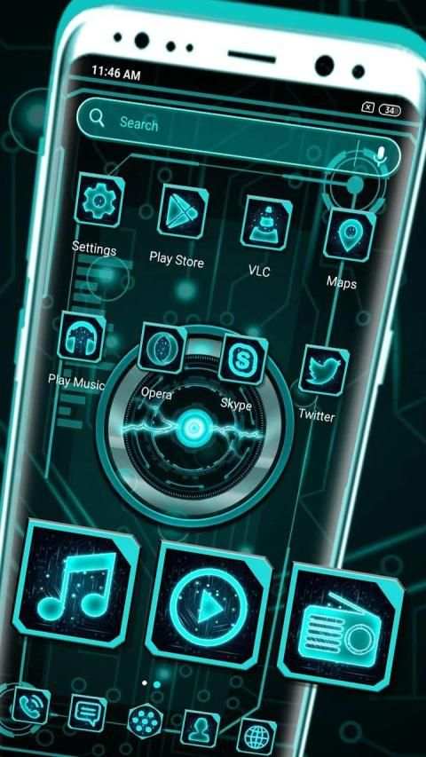 Technology Launcher Theme स्क्रीनशॉट 3