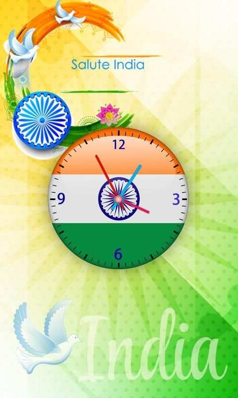 India Clock Live Wallpaper 1 تصوير الشاشة