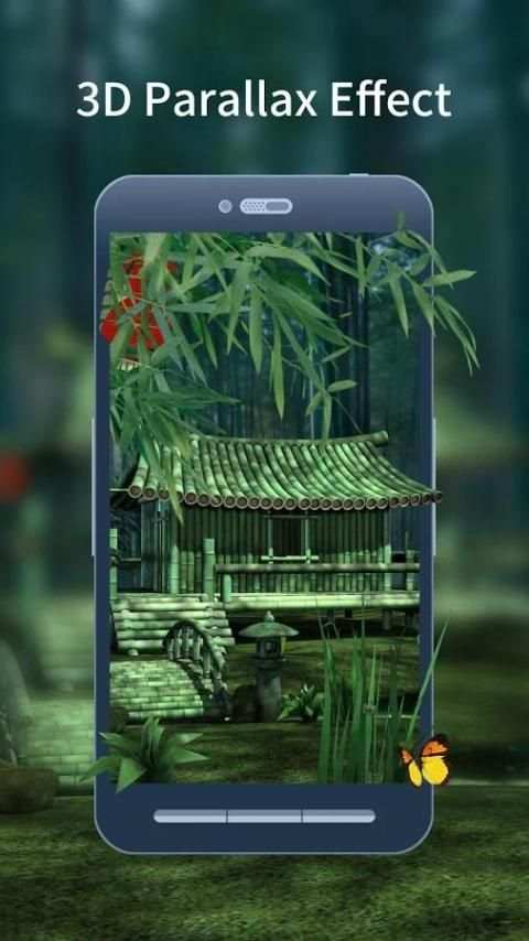 3D Bamboo House Live Wallpaper स्क्रीनशॉट 1