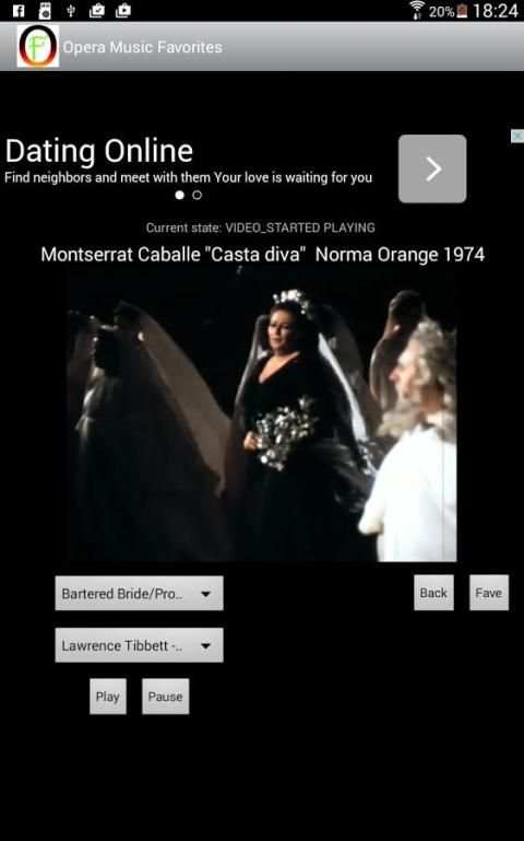 Opera Music Favorites screenshot 1