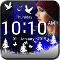 Photo Digital Clock Wallpaper