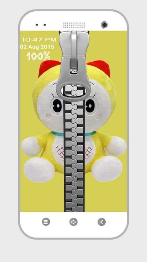 Doraemon Zipper Lock Screen 5 تصوير الشاشة