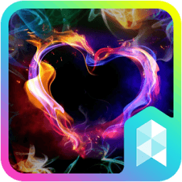 Colorful Heart Launcher theme أيقونة
