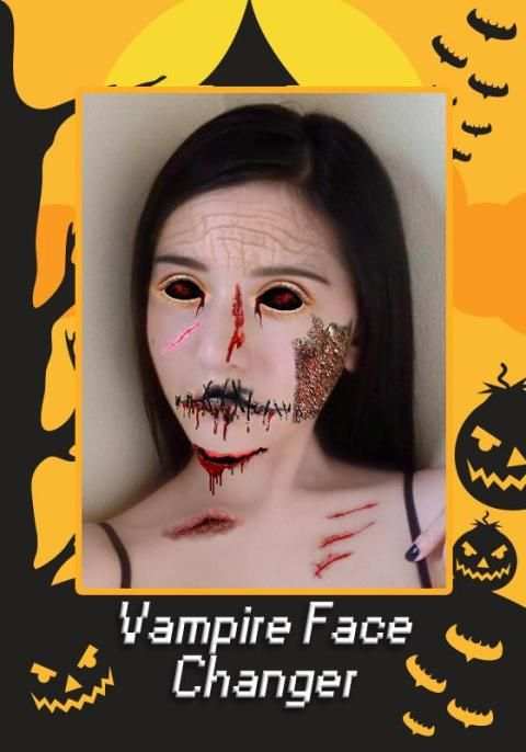 Vampire Face Halloween Makeup screenshot 1