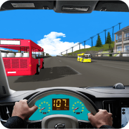 speed racing in car game icon