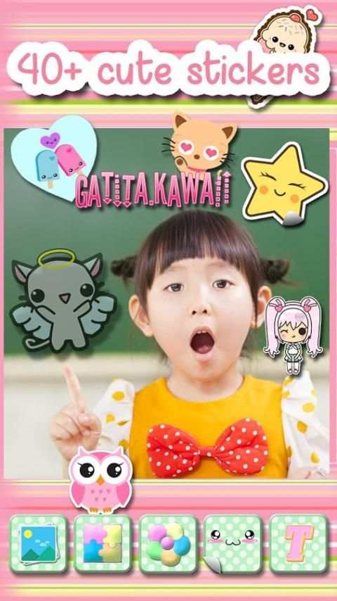 Kawaii Stiker Editor Foto screenshot 3