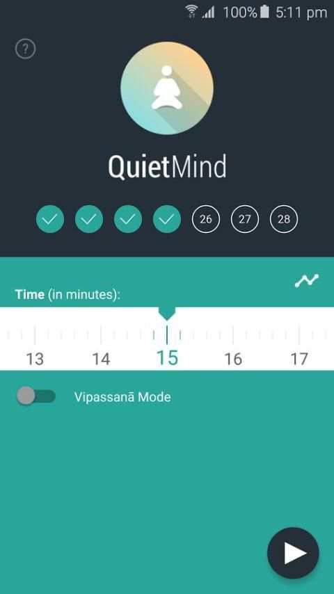 QuietMind - Meditation Timer स्क्रीनशॉट 1