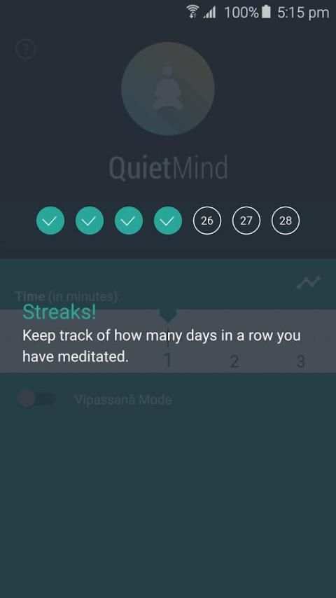 QuietMind - Meditation Timer स्क्रीनशॉट 2