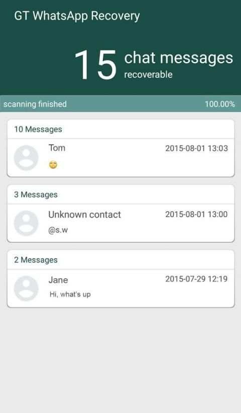 GT WhatsApp Recovery screenshot 3