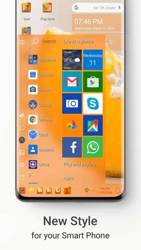Orange Theme for computer Launcher screenshot 2