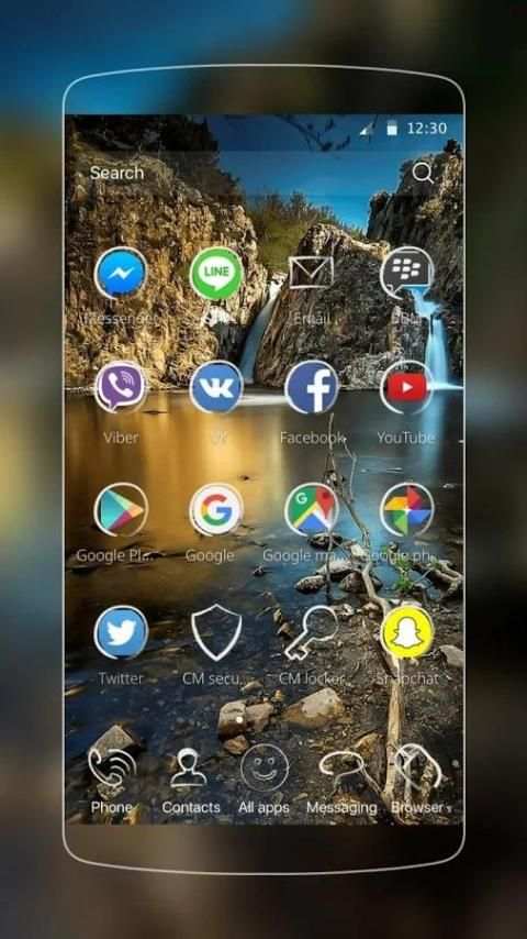Beauty Waterfall Theme screenshot 2