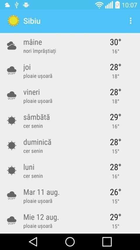 Vremea în Sibiu скриншот 7