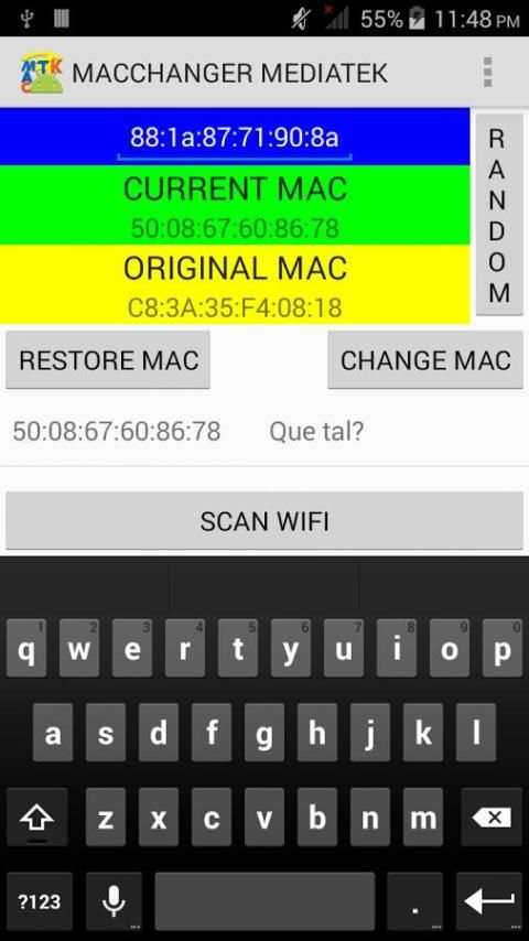 MACCHANGER MEDIATEK स्क्रीनशॉट 2