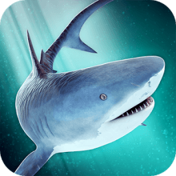 ikon Hiu Yang Berjuang di Laut Game