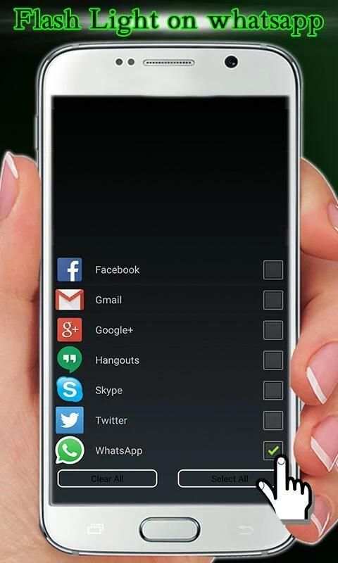Flash Light on Whatsapp & Call screenshot 3