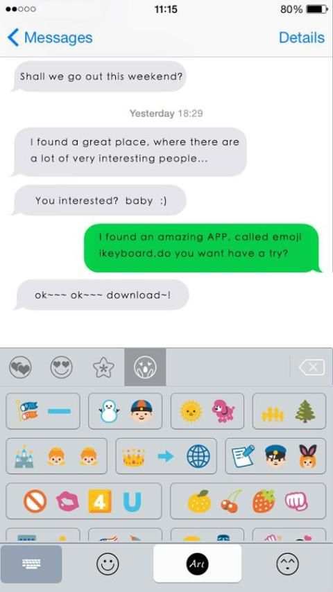 Classic theme Emoji Keyboard screenshot 2