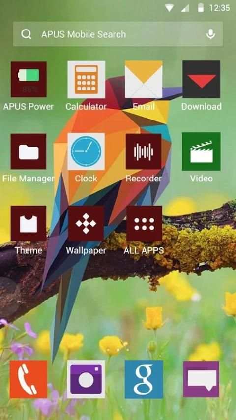 Bird-APUS Launcher theme screenshot 2