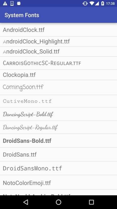 System Fonts скриншот 2