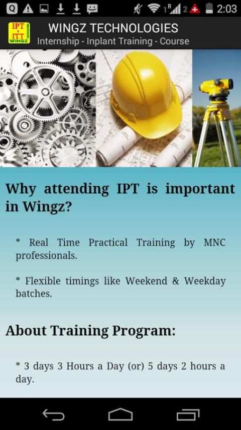 IPT - ITT - Course - WingzTech screenshot 2