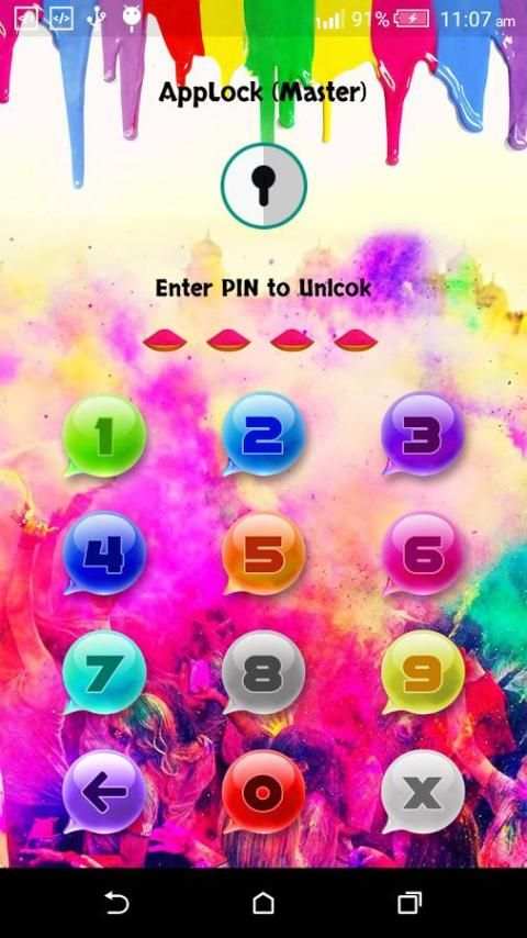 App Lock : Theme Holi स्क्रीनशॉट 3