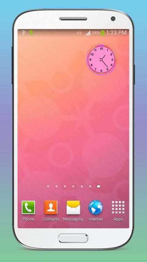 Cute Pink Analog Clock screenshot 5