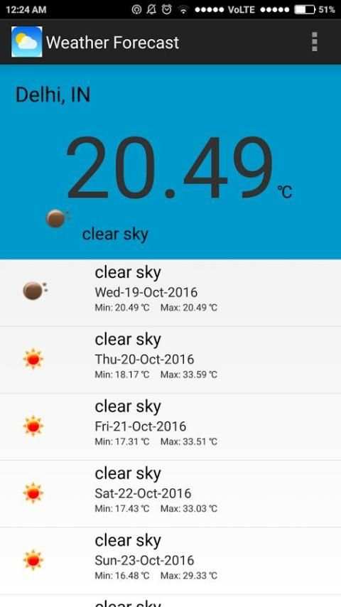 Daily Weather Forecast скриншот 1
