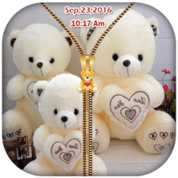 Taddy Bear Zipper Lock Screen иконка