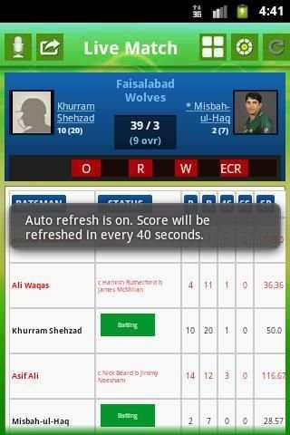 Cricket live score App screenshot 8