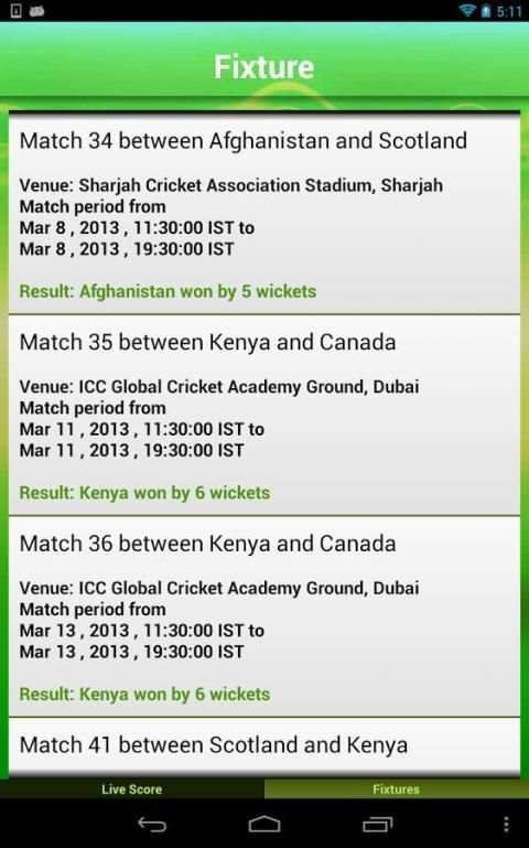 Cricket live score App screenshot 9
