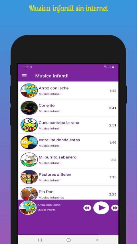 Musica Infantil Gratis - Canciones para niños screenshot 3