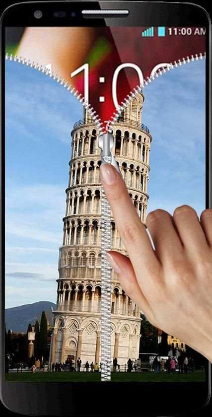 Pisa Tower Zipper Screen Lock screenshot 6