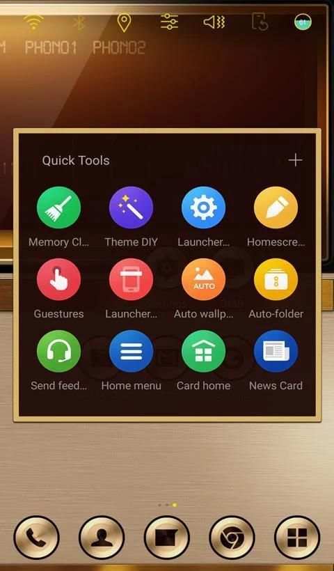 Gold Signal Launcher theme screenshot 1