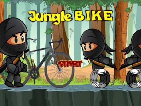 Ninja Stunts Jungle Bike Dash скриншот 1
