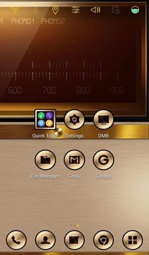 Gold Signal Launcher theme 2 تصوير الشاشة