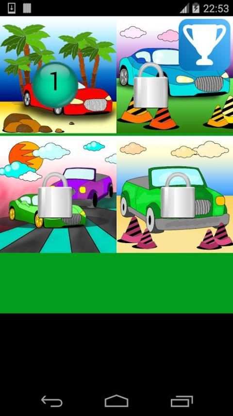car kids puzzles game screenshot 2