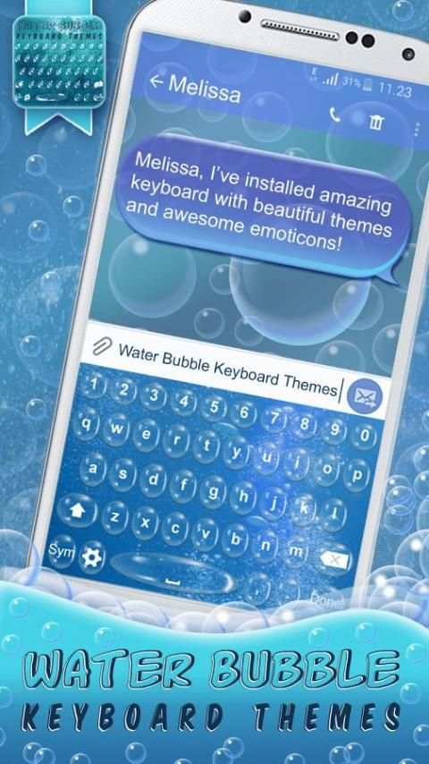 Water Bubble Keyboard Themes screenshot 1