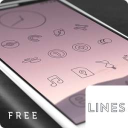 Lines Dark Free - Black Icons