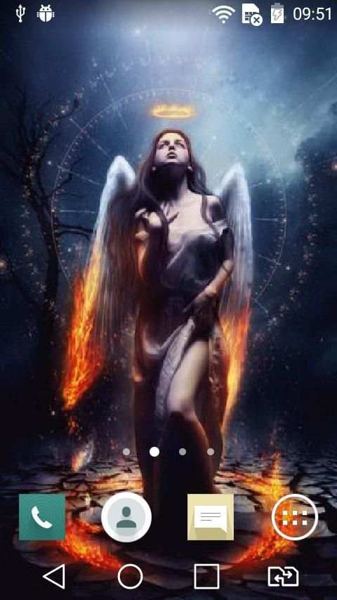 Girl angel live wallpaper screenshot 2
