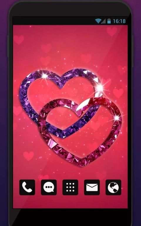 Diamond Heart Live Wallpaper screenshot 1