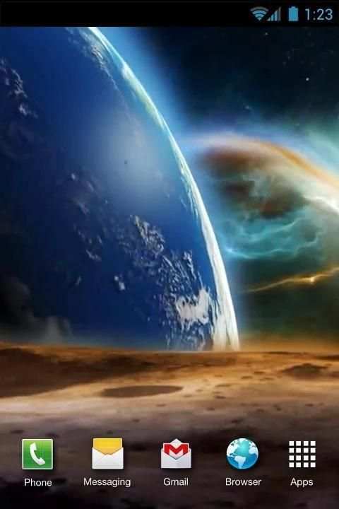 Earth From Moon Live Wallpaper screenshot 2