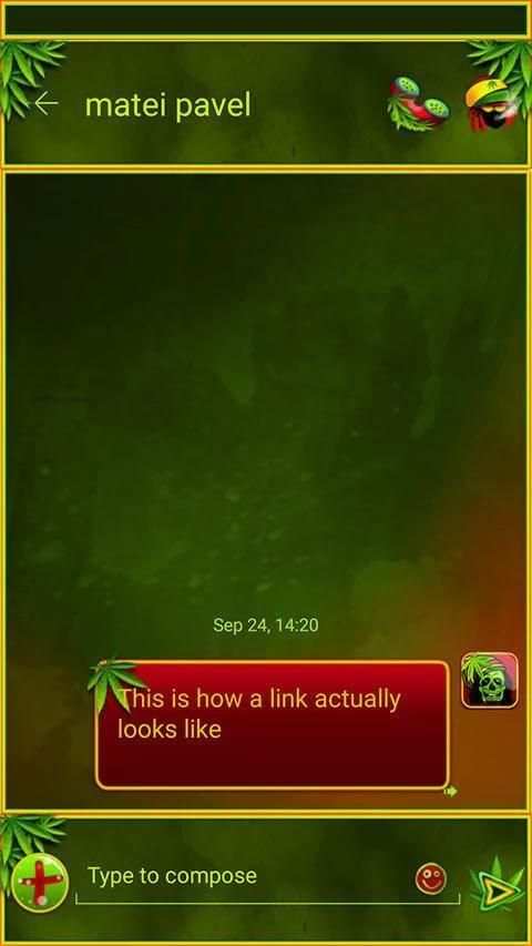GO SMS Rasta Weed screenshot 3