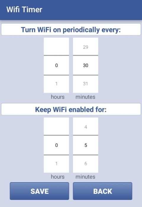 WiFi Timer скриншот 1