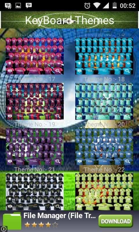 Barcelona Keyboard Themes 5 تصوير الشاشة