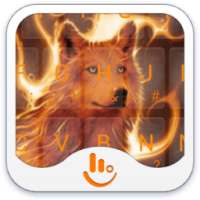 Cute Fire Fox Keyboard Theme