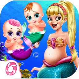 Cute Mermaid Mommy Care-Baby icon