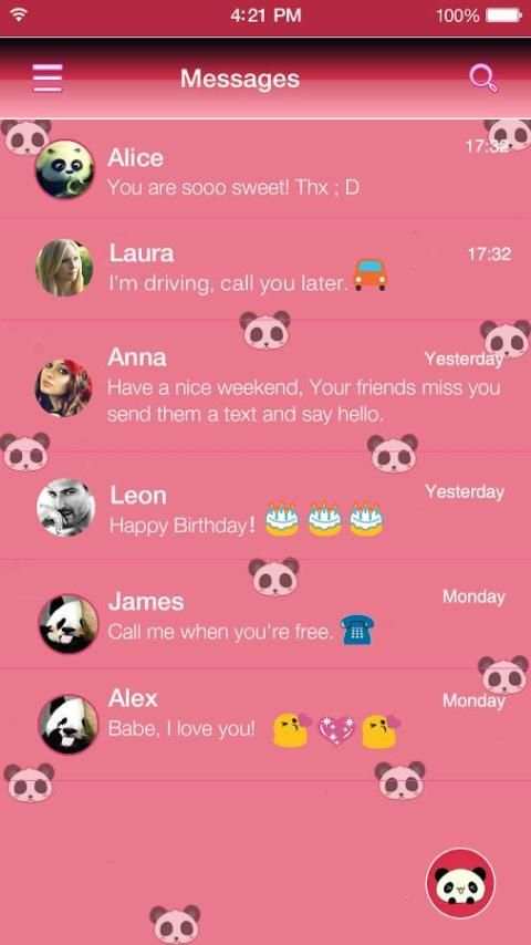 Keyboard Panda Pink screenshot 5