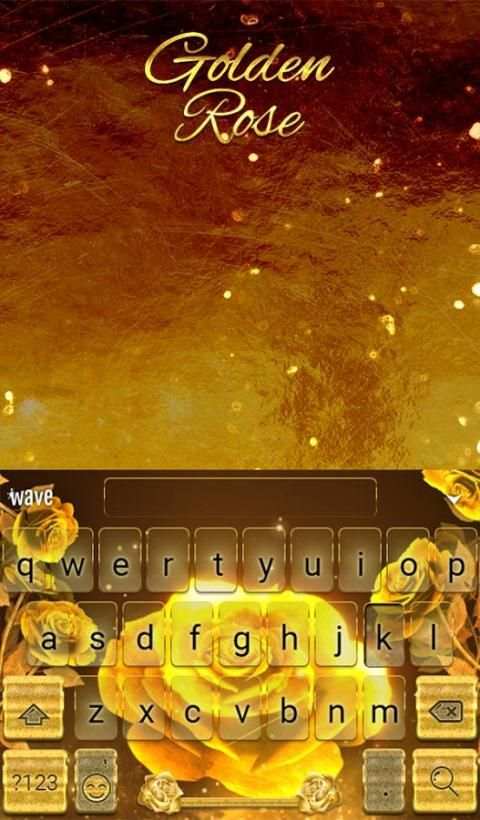 Gold Rose Animated Keyboard स्क्रीनशॉट 2
