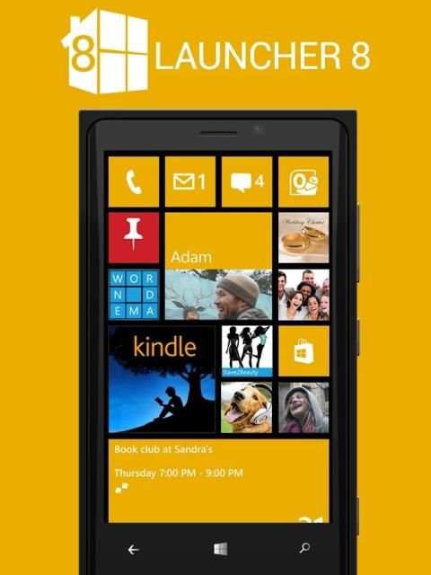 WP 8 Metro Launcher скриншот 1
